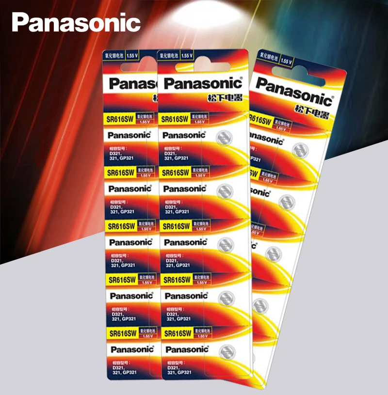15 шт. Panasonic SR616SW 321 оксид серебра D321 321 GP321 1,55 V монета батарея 6,8 мм* 1,6 мм Сделано в Японии