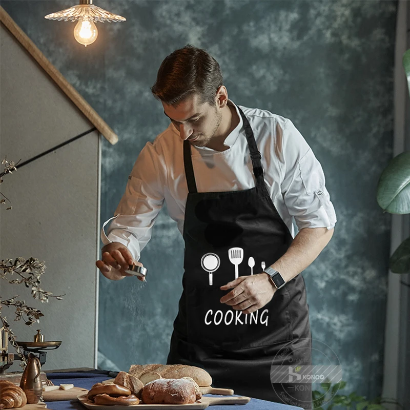 Waterproof Oil Cooking Apron, Chef Aprons for Women Men Kitchen Bib Apron Idea for Dishwashing Cleaning Painting