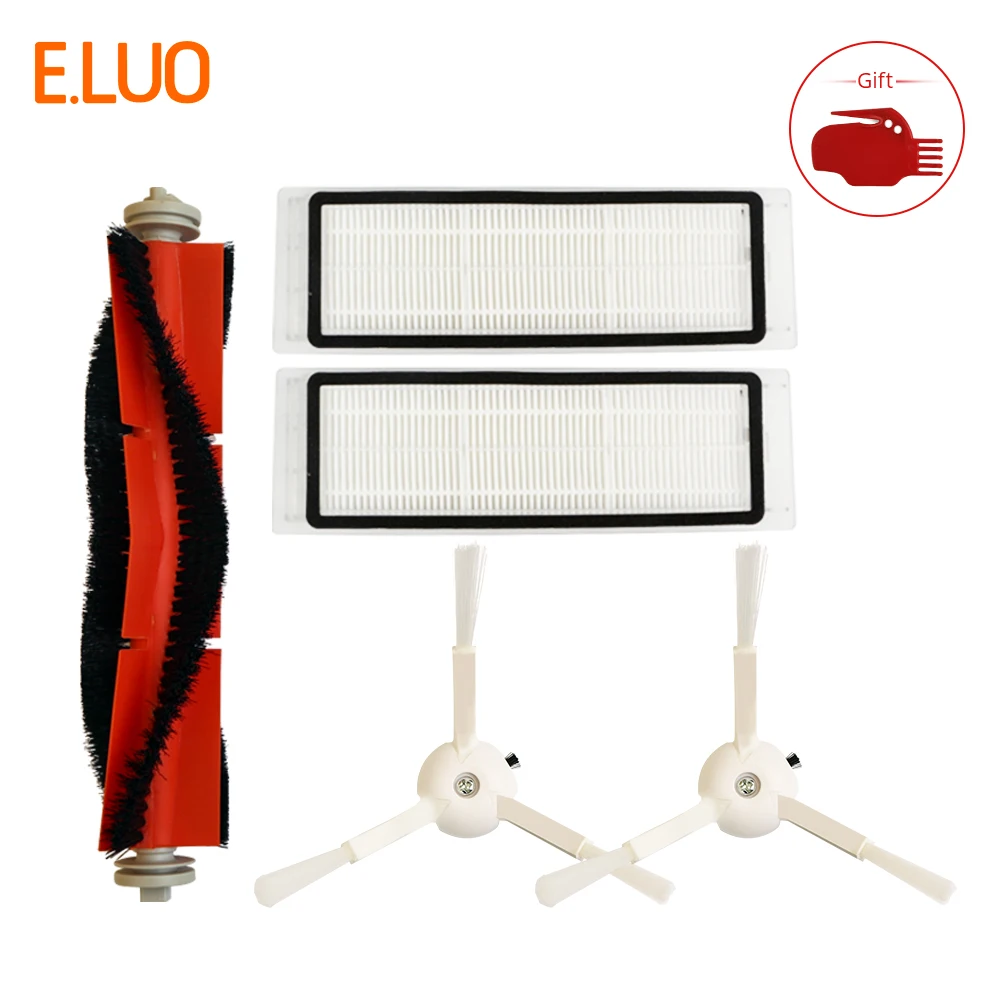 

E.LUO Hepa Filter Side Brush Roll Brush Suitable for Xiaomi mijia/Roborock/mi Robot S50 S51 Vacuum Cleaner Spare Parts Kits
