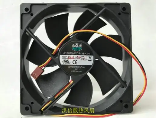 

A12025-12CB-3BN-F1 12V 0.16A 12CM 120*120*25MM 3-line silent Case Fan