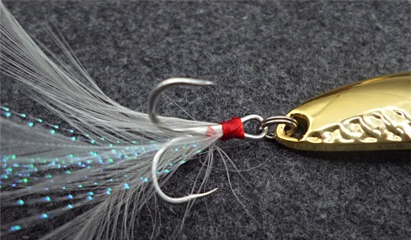 Metal Lure Fishing Bait Spoon Lures 15G/10G Fishing Lure 2 Color 6# ORIGIN Hook Treble Fishing Tackle