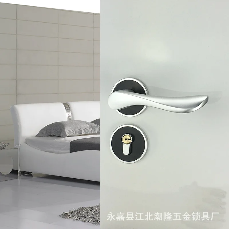 

2018 Free Shipping Sales Of Modern Alumina Indoor Locks, Black And White Space Aluminum Mechanical Door Metal Locks Wholesale