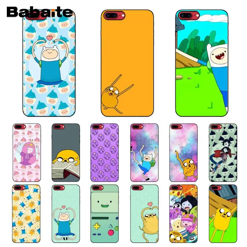Чехол для телефона Babaite adventure time funny anime cartoon черный мягкий чехол Apple iPhone 8 7 6 6S Plus X XS
