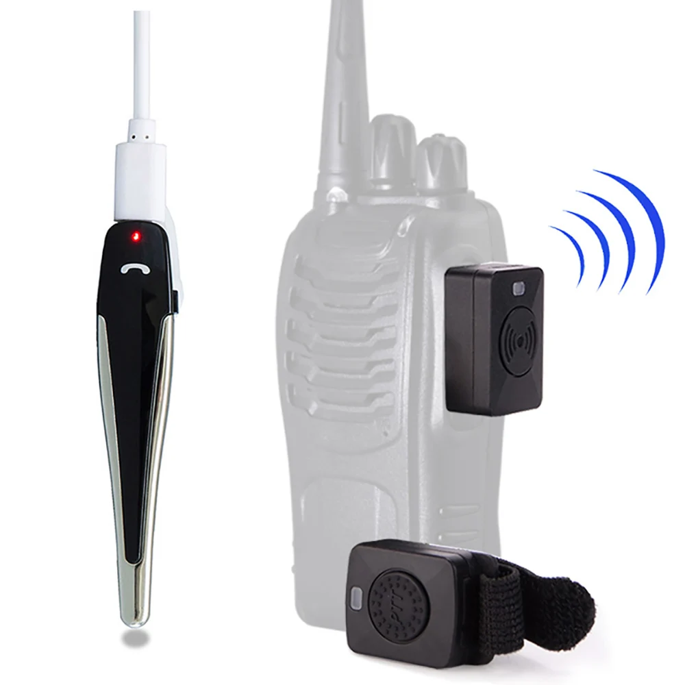 

Hands-free Bluetooth V4.0 Headset Headphone Wireless PTT K-Type Earphone fit for Motorola Baofeng Walkie Talkie
