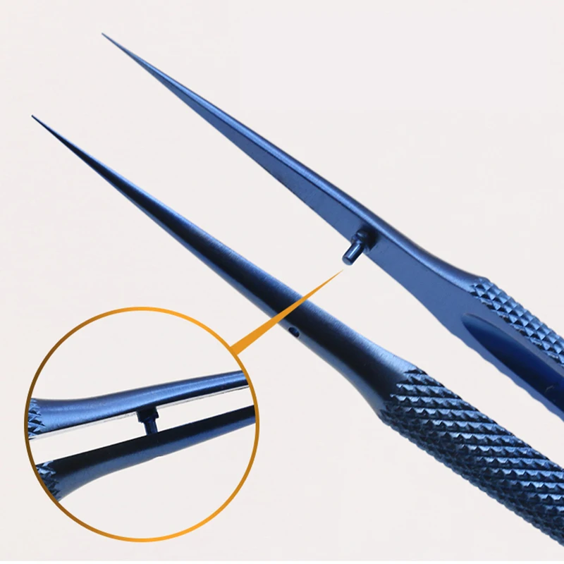 Anti-magnetic Titanium Microsurgical Straight Curved Tweezers Anti-corrosion with 0.02mm Fine Tip Nipper Maintenance Repair Tool