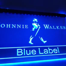 LE147-Johnnie Walker синяя табличка для бара NR светодиодный неоновый знак