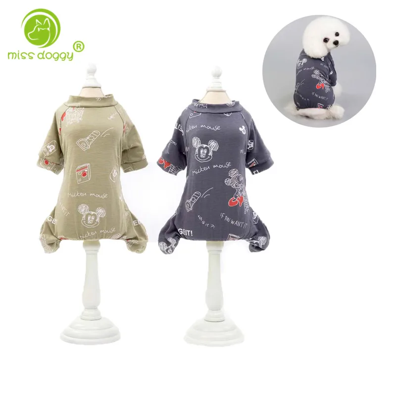 

Lovely Cartoon Mouse Printed Pet Dog Jumpsuit High Quality Soft Comfortable Clothes for Small Dogs Chihuahua Casual Pajamas 10A