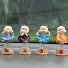 Креативный автомобиль украшение четыре маленький монах милая кукла голова безопасный автомобиль аксессуары автомобильные принадлежности