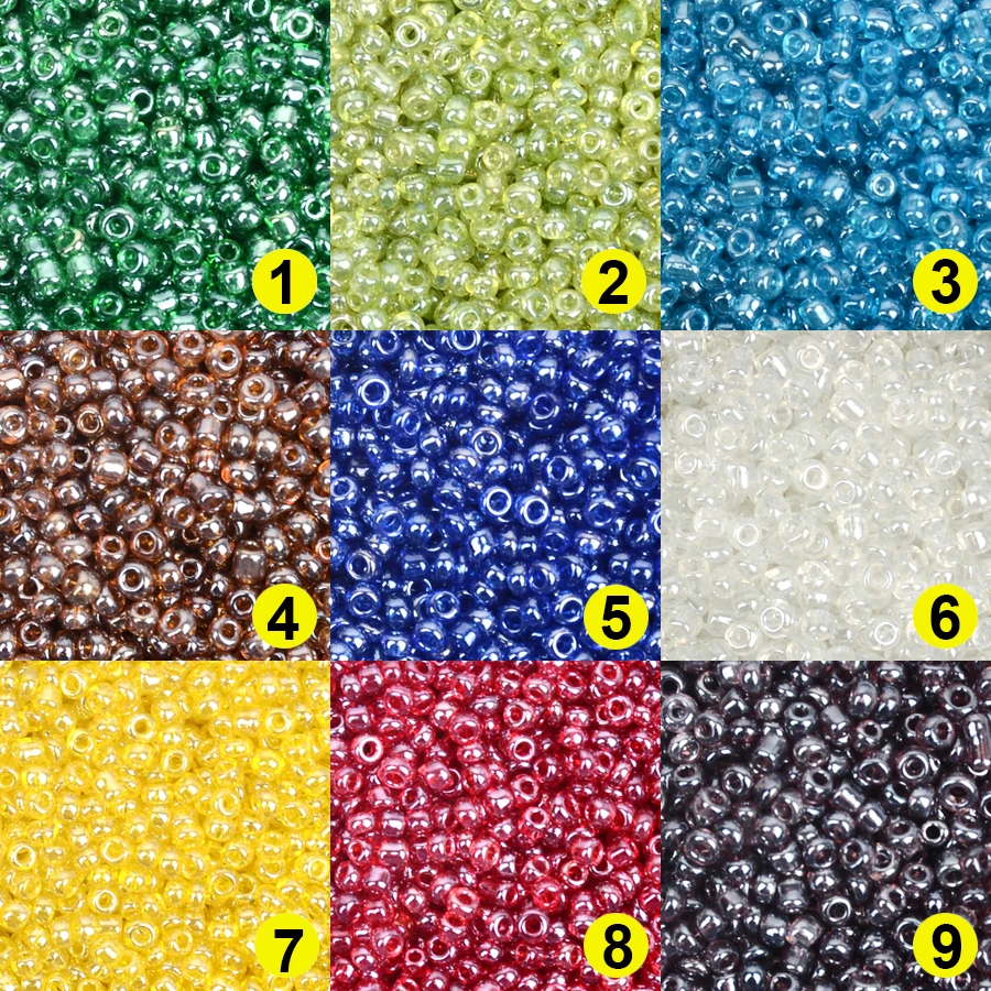 2 мм полупрозрачные стеклянные бусины рондели разделительные Seedbeads