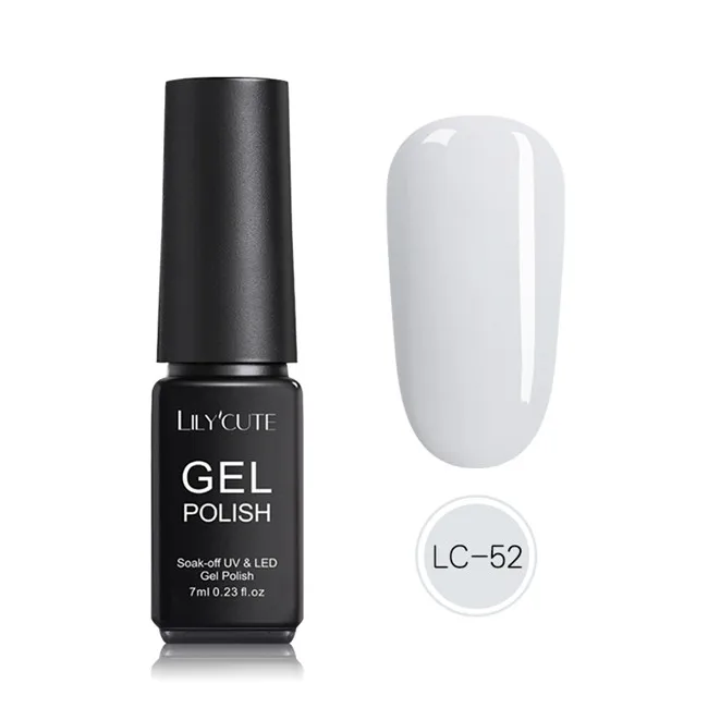 LC-52 LILYCUTE 164 однотонные цвета дизайн ногтей Soak Off блеск краски гель светящиеся в ультрафиолетовом свете чернила цвет краски гель для ногтей Гель-лак - Цвет: LC-52