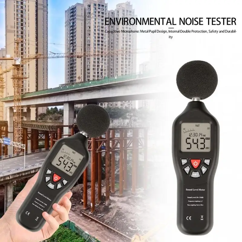 30-130 дБ звуковое устройство датчик влажности уровня звука децибел измеритель шума измерительный прибор для измерения уровня шума измерительный инструмент