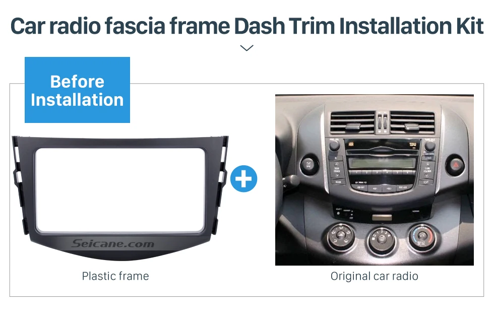 Seicane 200*101 мм переоборудование двойной дин стерео панель для 2006 2007 2008 2009 2010 2011 2012 TOYOTA RAV4 РАДИО рамка