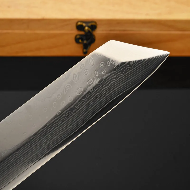 Японский кухонный нож Kiritsuke VG10 прибор ручной работы из дамасской стали 2221 г для
