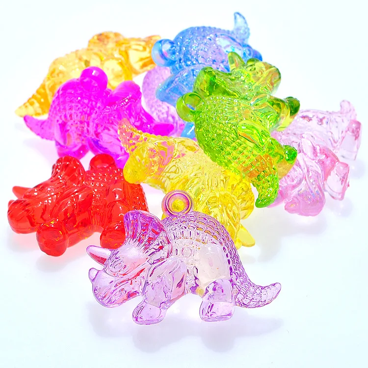 Детская развивающая игрушка для раннего обучения, прозрачный кристалл, динозавр, Радужный цвет, Монтессори, обучающий цветной светильник по математике
