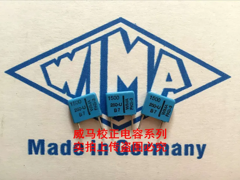 2020 hot sale 10pcs/20pcs WIMA Germany blue capacitor FKS3 250V 1500PF 250V 152 P: 7.5mm Audio capacitor free shipping 2020 hot sale 4pcs 10pcs germany wima snubber mkp cap 1000v 0 47uf 474 470n iron foot audio capacitor free shipping