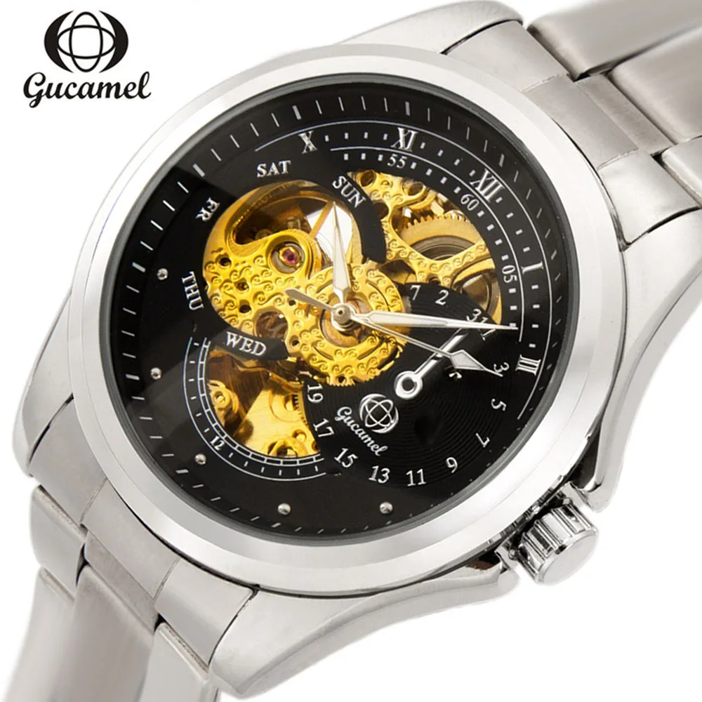 

2017 Luxury Brand Military Clock Stainless Steel Men Casual Automatic Mechanical Watch Fashion Dress Calendar Watches Relojes