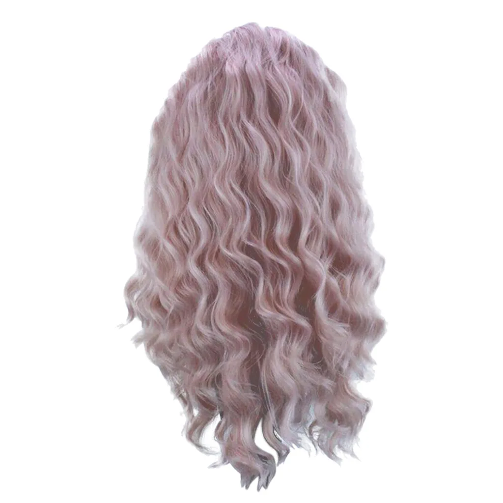 

Factory price 1pc Women Fashion Lady False Wig Pink Short Front lace Natural Looking Wigs Lace Inner Net Styling Tools May17
