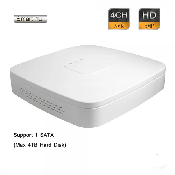 

NVR4104 NVR Recorder 4 Channel Smart 1U 80Mbps ONVIF 2.4 P2P H.264 MJPEG 1920P 5.0MP 1 SATA