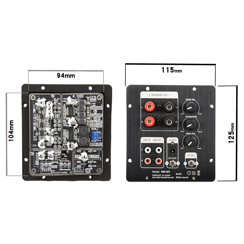 HIFIDIY LIVE speakers 2.1 Subwoofer Speaker Amplifier Board TPA3118 Audio 30W*2+60W Sub AMP With Independent 2.0 Output