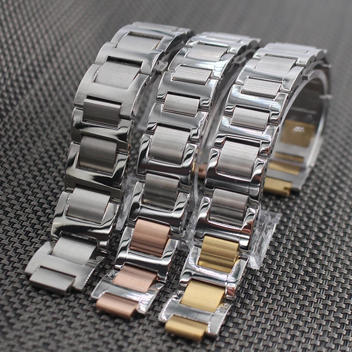 

Watch Band Butterfly Clasp Strap Wrist Belt Bracelet Stainless Steel Watchbands Watch Band For Cartier Ballon Blue Watch Strap