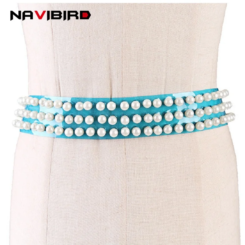 Summer Designer Clear Pearl Belt Women Wide Pvc Plastic Transparent Corset Waist Belts For Dress