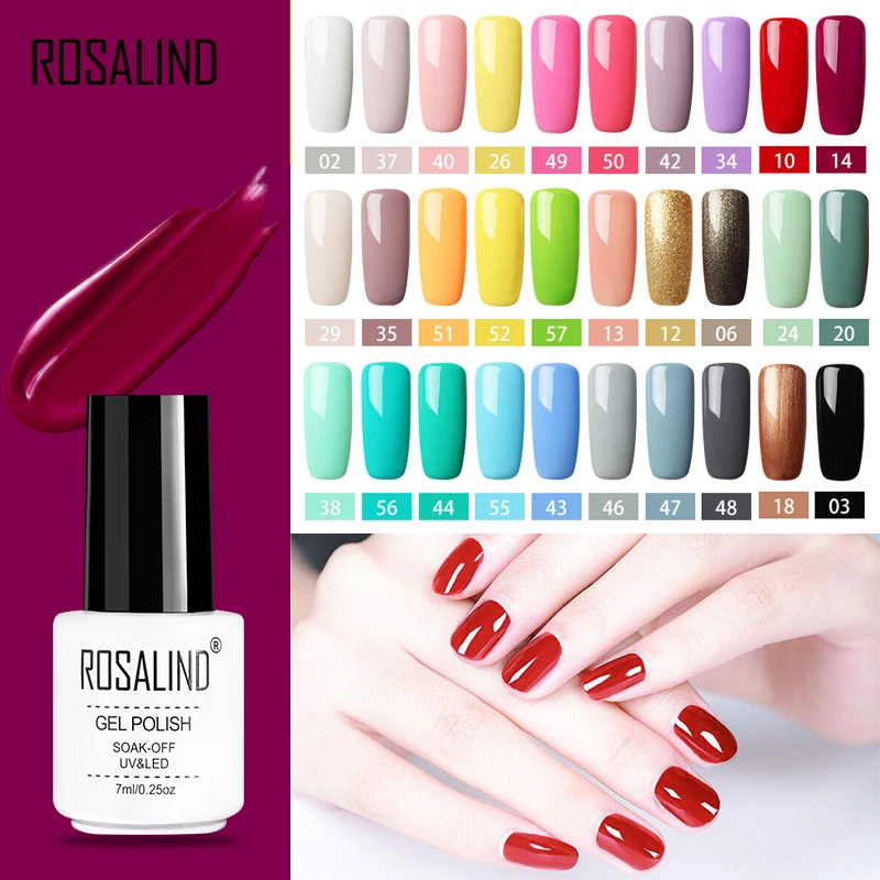 ROSALIND набор гель-лака Полупостоянный Vernis базовый слой УФ светодиодный