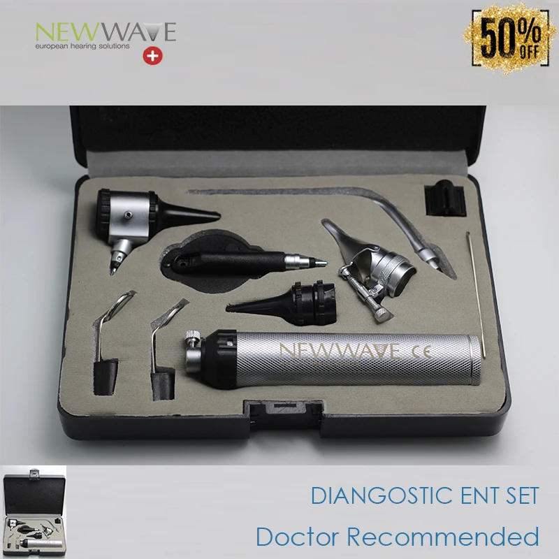 

Free Shipping Professional High Quality Ear Care Medical Direct Otoscope Diagnositc ENT Kit Set Hardcase