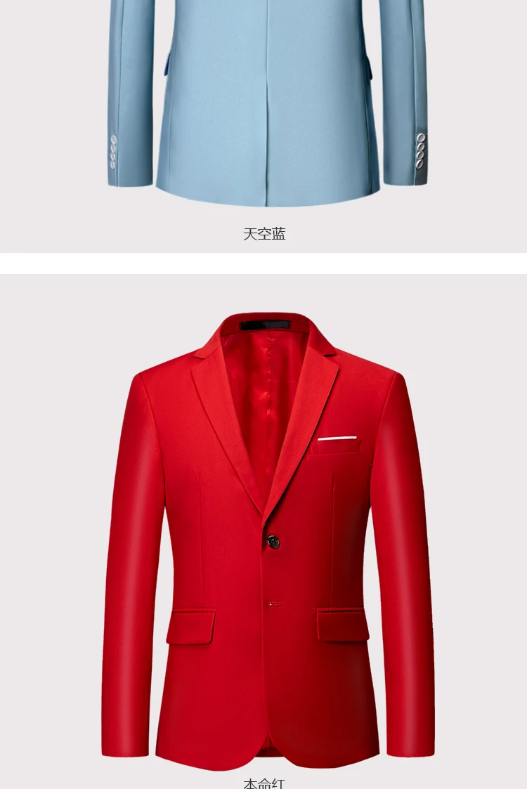 Новинка, деловой мужской пиджак s M L XL XXL 3XL 4XL 5XL 6XL, Мужской Блейзер, деловое повседневное Мужское пальто, 10 цветов на выбор