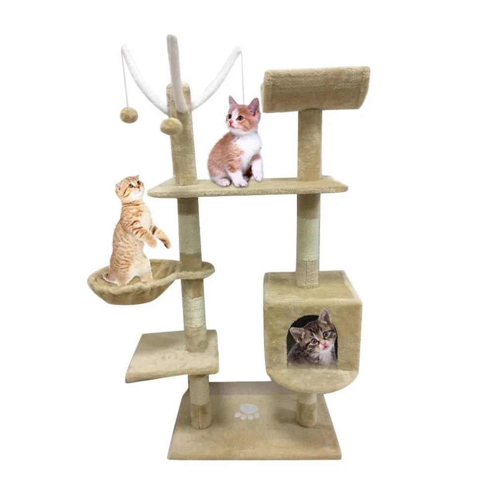 Cat's Tree Tower Condo Scratcher Home Furniture Pets House Hammock Furniture Pets House Hammock