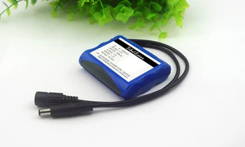 

New 12V 2600 mAh Li-ion Battery CCTV Camera Battery 12.6V to 11.1V Black Dual 5.5mm 18650 Battery