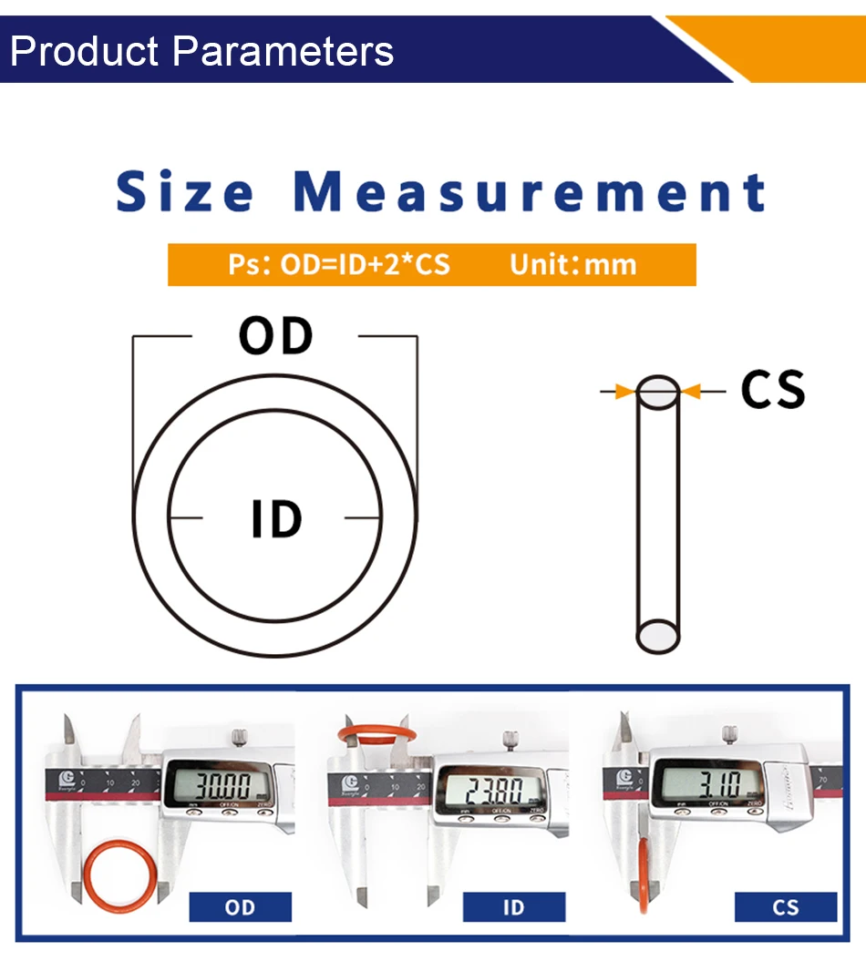 20PCS/lot Silicon O-ring Silicone/VMQ 2.65mm Thickness ID11.8/12.5/13.2/14/15/16/17/18/19/20mm O Ring Seal Rubber Ring Gasket