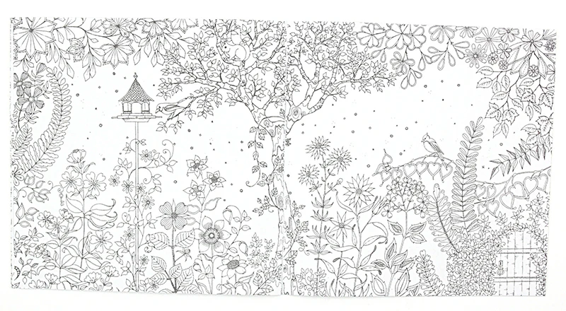 1 PCS New 24 Pages Relieve Stress For Children Adult Painting Drawing Book Secret Garden English Edition Kill Time Coloring Book