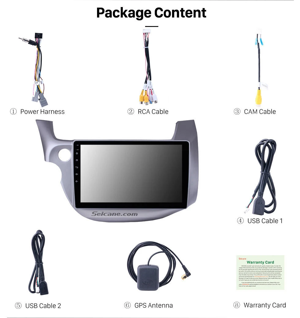 Seicane 10," 2din Android 8,1 автомобиль радио gps навигации мультимедийный плеер для 2007 2008 2009 2010 2011 2012 2013 Honda Fit Wi-Fi