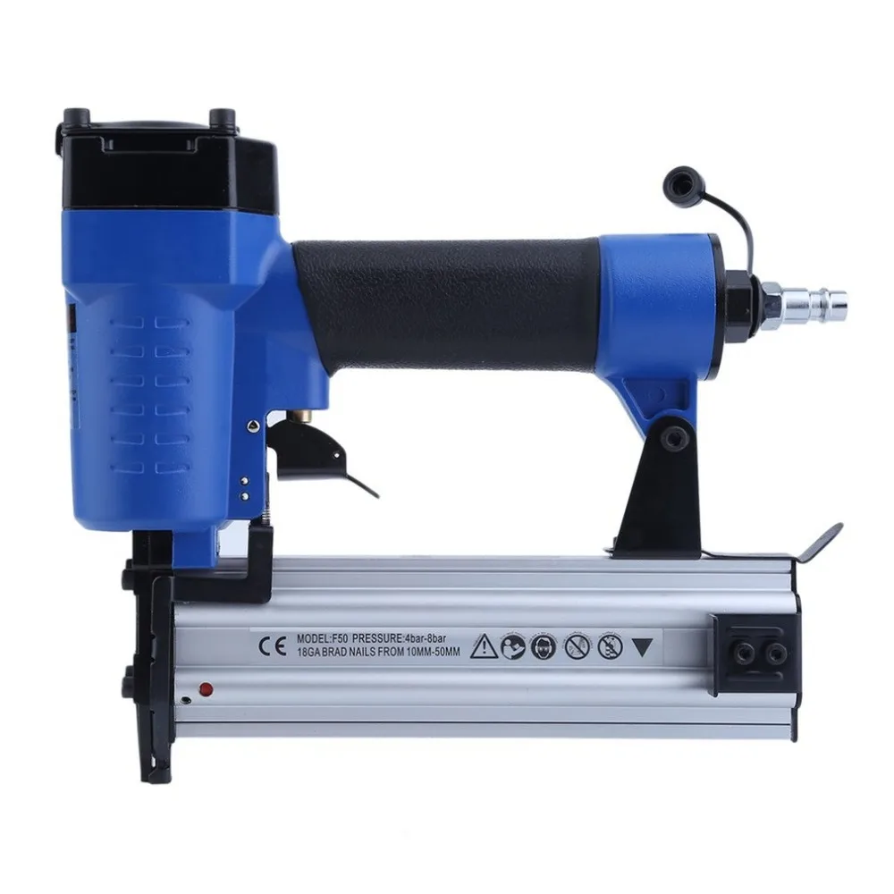 Pneumatic Air Nail Gun Straight Nail Gun Air Stapler Nailer 15-50MM Furniture Wire Stapler F50 Woodworking Pneumatic Air Power Pneumatic Air Nail Gun Straight Nail Gun Air Stapler Nailer 15-50MM Furniture Wire Stapler F50 Woodworking Pneumatic Air Power