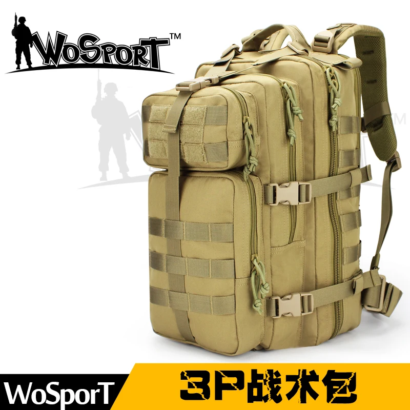 

WoSporT outdoor hiking backpack waterproof camping travel hiking army fan tactical 3P attack MOLLE package