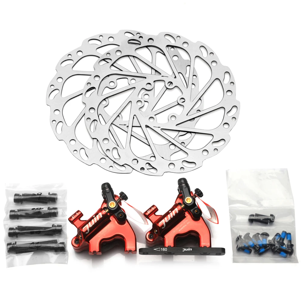 Juin Tech Flat Mount Disc Brake F1, Hydraulic Caliper Rotor, 160mm