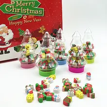 20 pcs de Santa Árvore de Natal Mini Designer de Borracha Kawaii Estudantes Papelaria Material Escolar Papelaria Presente Para As Crianças Tamanho: 9x3.3 cm(China)