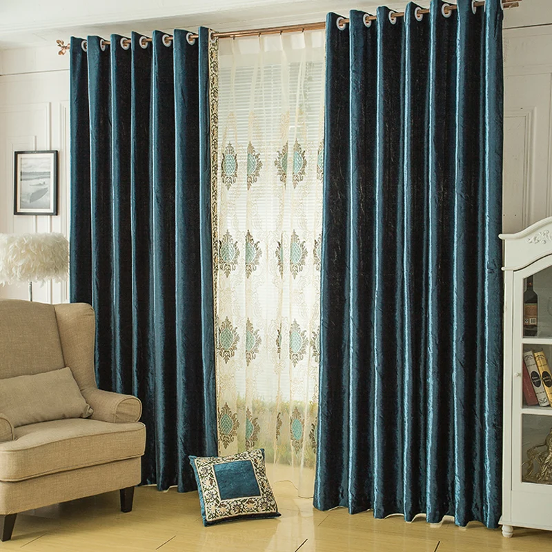 Однотонные бархатные занавески для спальни плотные затемняющие шторы гостиной