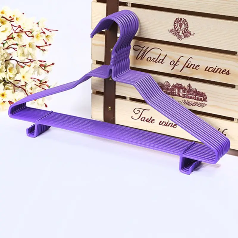 10pcs Heavy Duty Coat Jacket Clothes Hangers Outdoor Drying Rack Antiskid Closet Organizer With Hooks 40cm