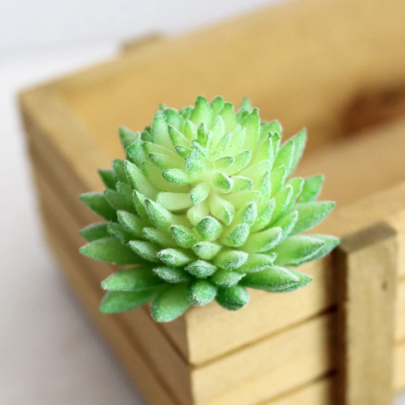 Искусственное пластиковое суккулентное растение кактус цветок эчеверия домашний офис Декор подарок - Цвет: Green Givalen