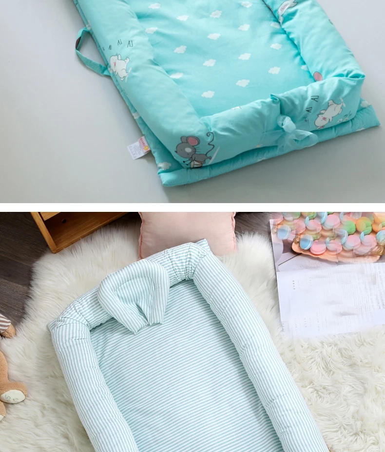 algodão infantil bebê ninho viagem cama dobrável