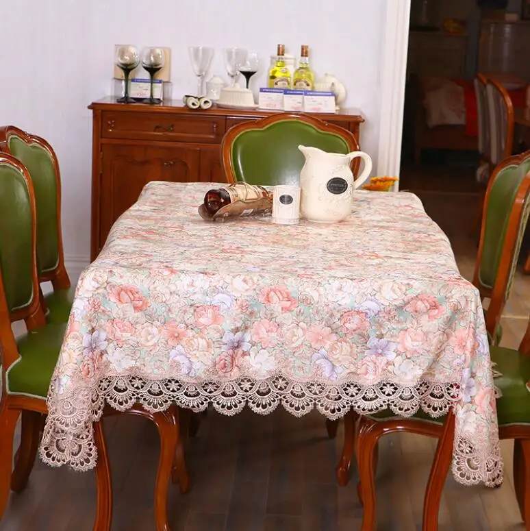 2836-3 Proud Rose пасторальная кружевная скатерть Rectabfular домашний декор жаккардовая скатерть цветы скатерть модное свадебное украшение - Цвет: 2836-3