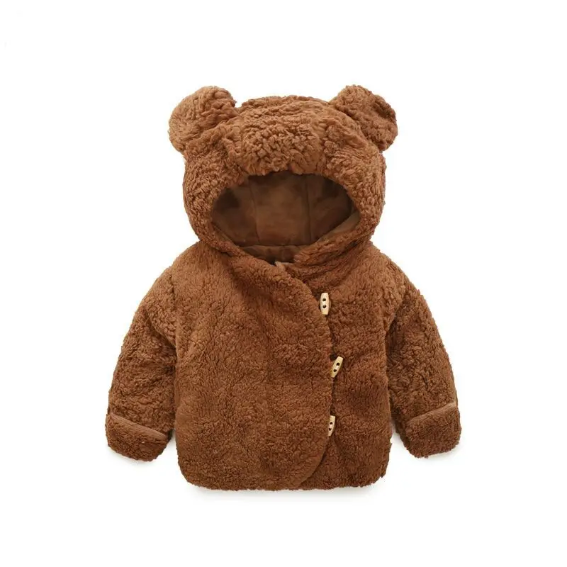 Vente Bébé Veste Bébé D hiver Filles Vêtements Nouveau Né Vêtements Chauds Survêtement Bebe À Capuche Épaisse Fourrure Toddler Enfants Garçons Manteau de Neige