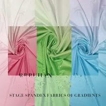 Трикотажный градиентный материал из спандекса для танцевального платья; эластичная ткань для купальников; одежда для латиноамериканских танцев; сценическая ткань из лайкры