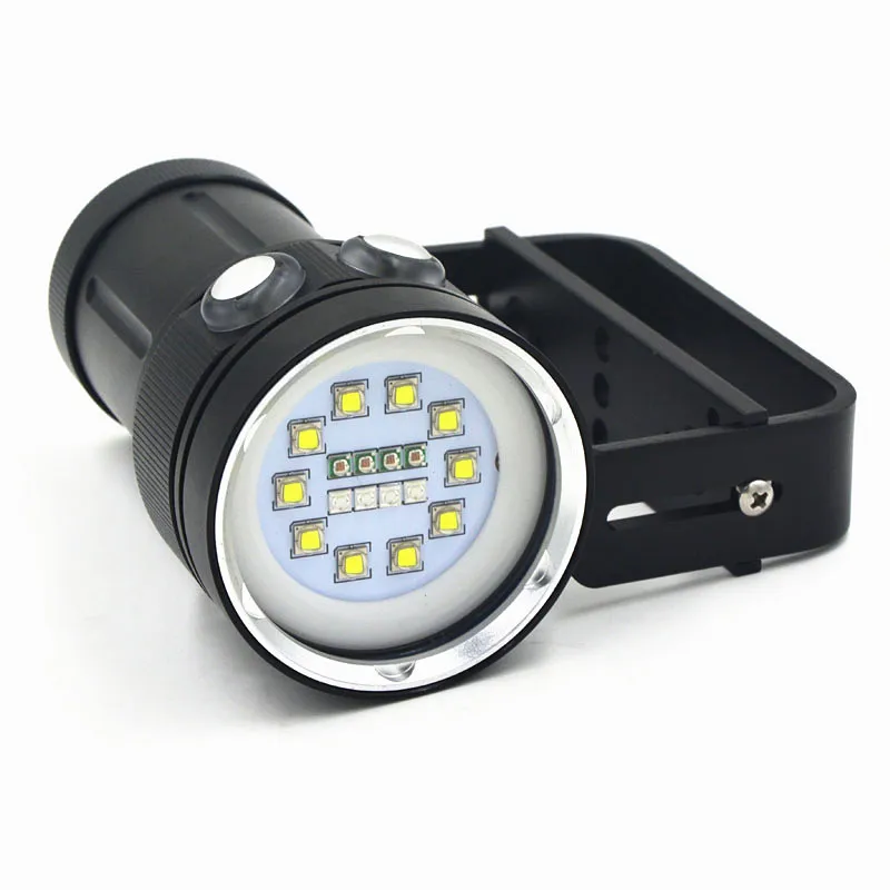  Professional XM-L L2 LED White Red Diving Torch Underwater Video Flashlight lamps + Battery + Charg - 32967877180