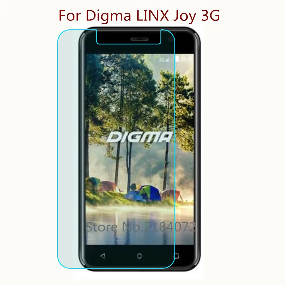 Защитное стекло 9H 2.5D для телефона Digma LINX Joy 3G закаленное смартфона Передняя пленка