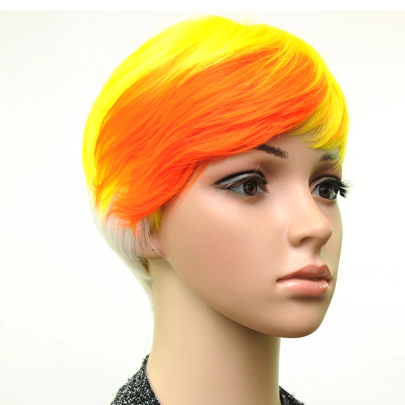 HAIRJOY синтетические волосы Мути цвет челка высокая температура волокно женщина короткий парик 18 цветов