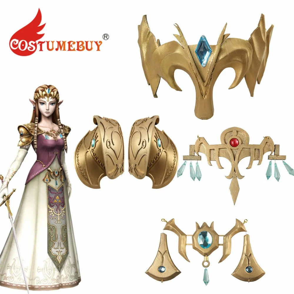 

CostumeBuy Game The Legend of Zelda Twilight Princess Cosplay Costume Headwear Clown Shoulder Pauldrons Belt Props L920