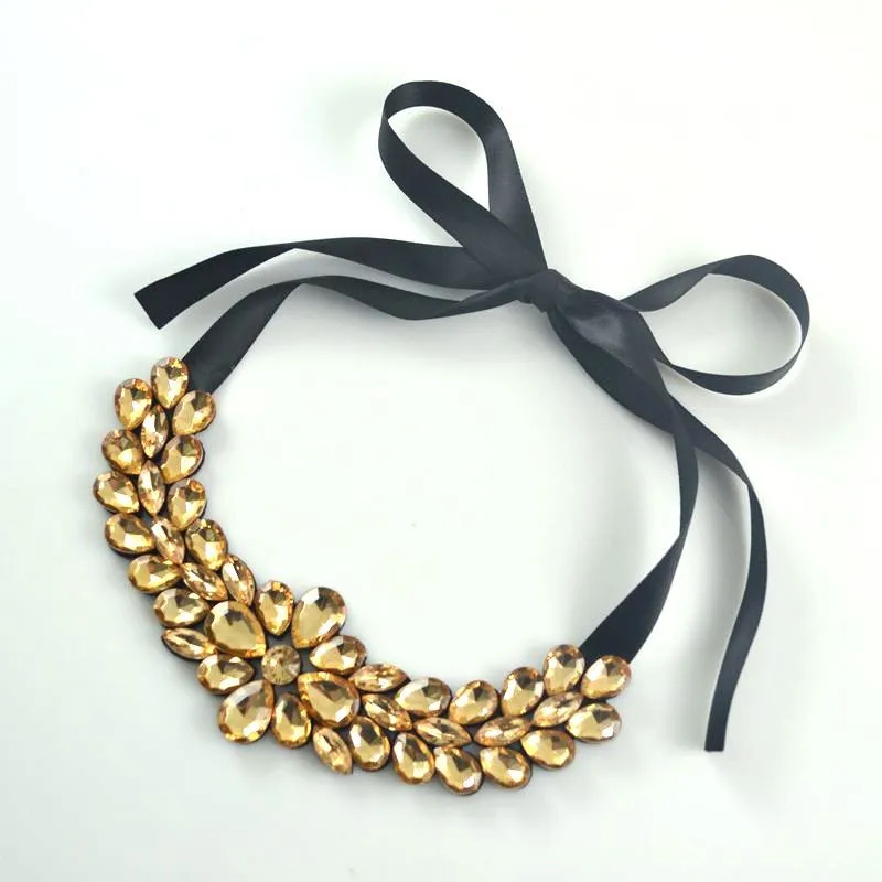 Leanzni модные ожерелья с воротником акриловая фурнитура в форме коллокации лента ожерелье для женщин подарок