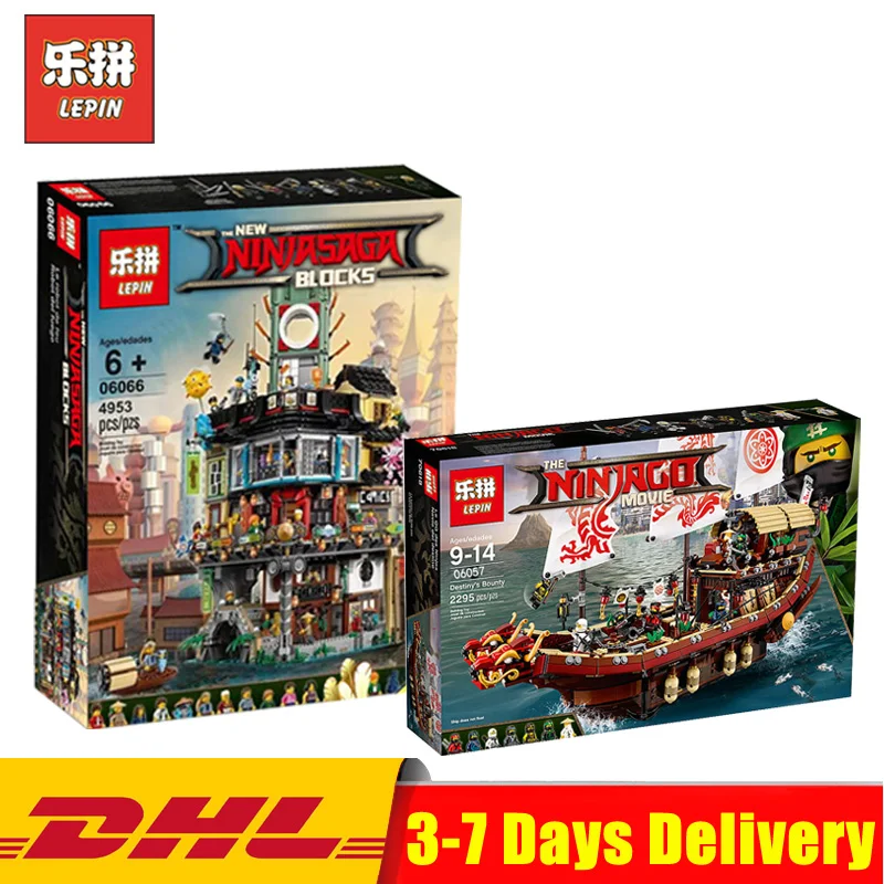 

In Stock Lepin 06057 06066 Masters of Spinjitzu Model Building Bricks Compatible Legoingly 70618 70620 Blocks Toys Gifts